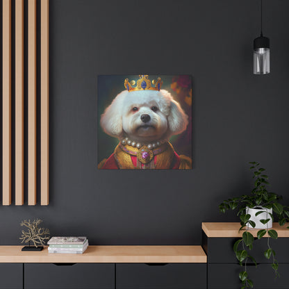 Bichon Frise Renaissance Pet Portrait on Canvas | Wall art | wall print | Dog Art