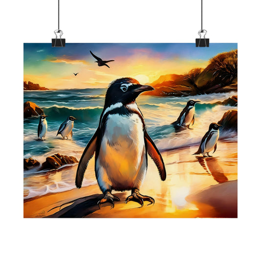 Phillip Island Little Penguins Australia Wall Art | Vibrant Wall Print | Unique Painting Print | Style 3 | Wall Art | Wall Print