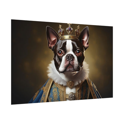 Boston Terrier Renaissance Dog Portrait Art Print, Wall Decor Gift, Animal Lover Home Decor, Dog Wall Art