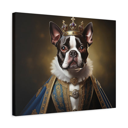 Boston Terrier Renaissance Pet Portrait on Canvas, wall print, wall art, dog portrait, dog art