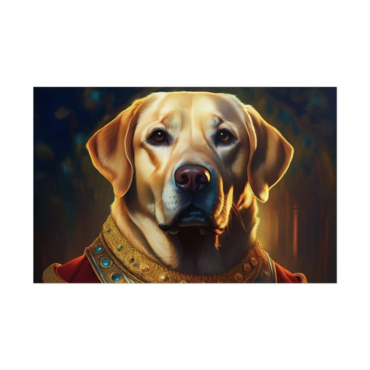 Labrador Retriever Renaissance Pet Portrait Art Print, Wall Decor Gift, Animal Lover Home Decor, Dog Wall Art