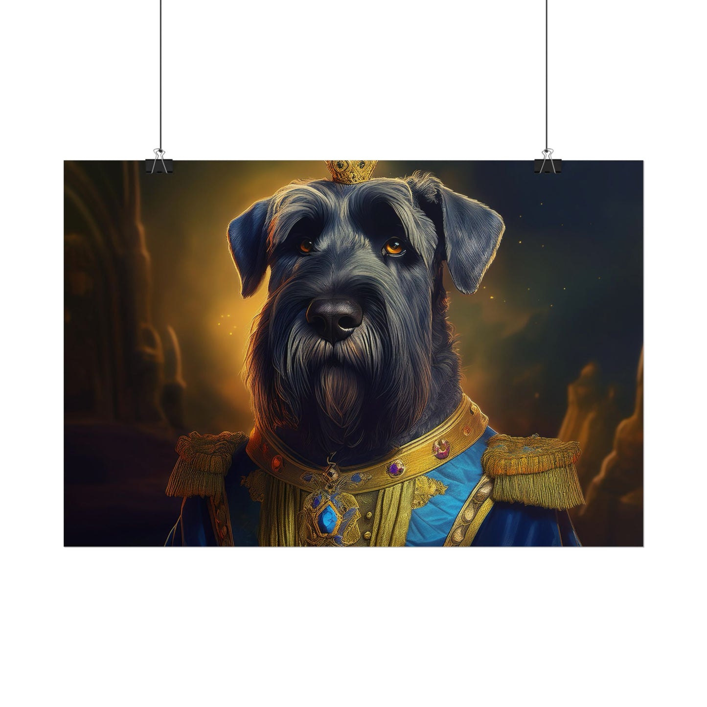 Giant Schnauzer Pet Renaissance Portrait Print, Dog Lover Wall Print | Wall Art | Wall Print