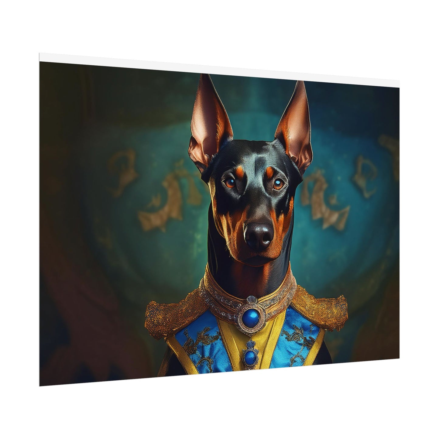 Doberman Pinscher Renaissance  Dog Pet Portrait Print | Wall Art | Wall Print | Dog Art