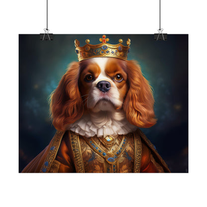 Cavalier King Charles Spaniel Art Pet Portrait Print, Renaissance, Wall Print, Wall Art