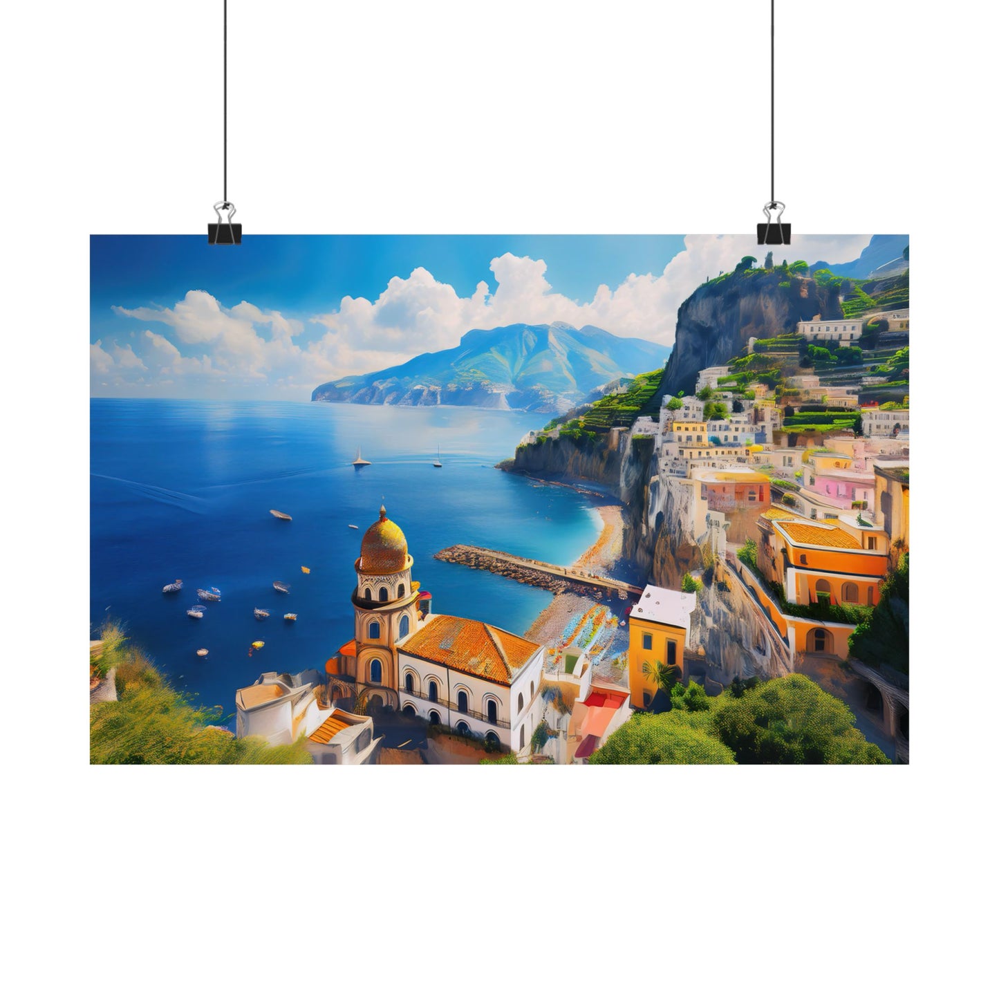 Amalfi Coast Italy Coastal Print | Style 3 | Wall Art | Wall Print