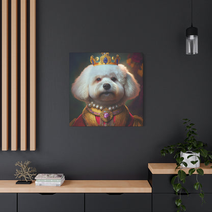 Bichon Frise Renaissance Pet Portrait on Canvas | Wall art | wall print | Dog Art