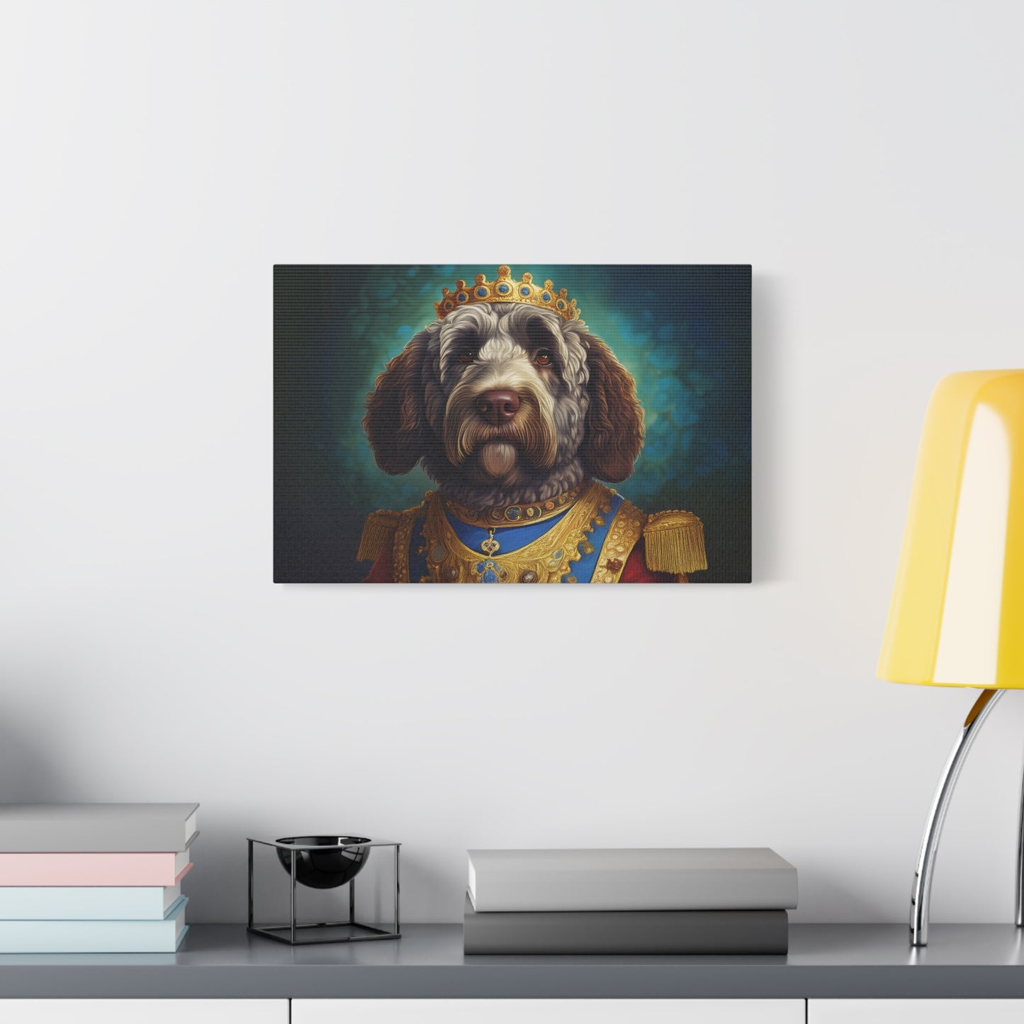 Portuguese Water Dog Renaissance Pet Portrait on Canvas | wall art | wall print