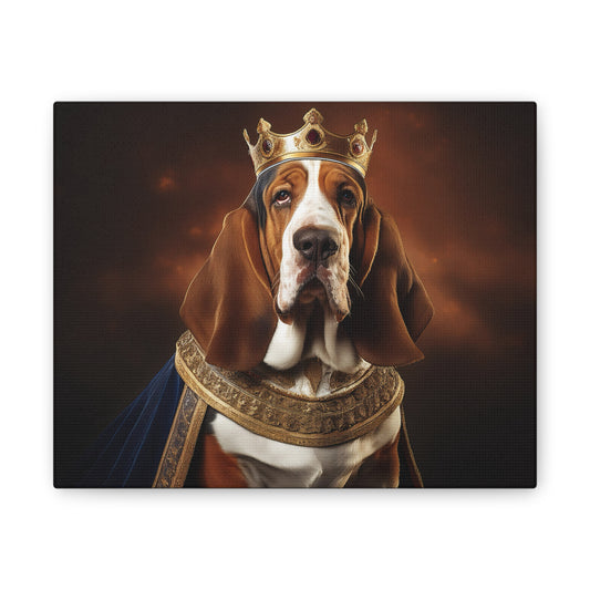 Basset Hound Renaissance Pet Portrait on Canvas | Wall art | wall print | Dog Art