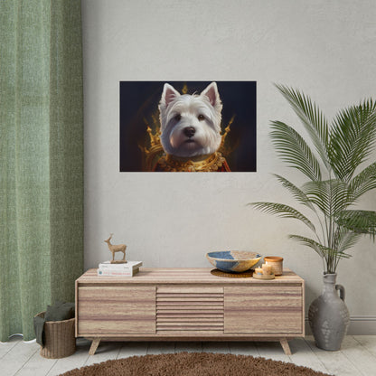 West Highland White Terrier Dog Renaissance Pet Portrait Print, West Highland White Terrier Art Print, Dog Wall Art, Wall Print, Wall Art