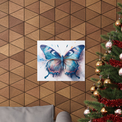 Teal, Blue & Pink Butterfly Alcohol Ink Wall Art |  Butterfly wall art | Wall Art | Wall Print