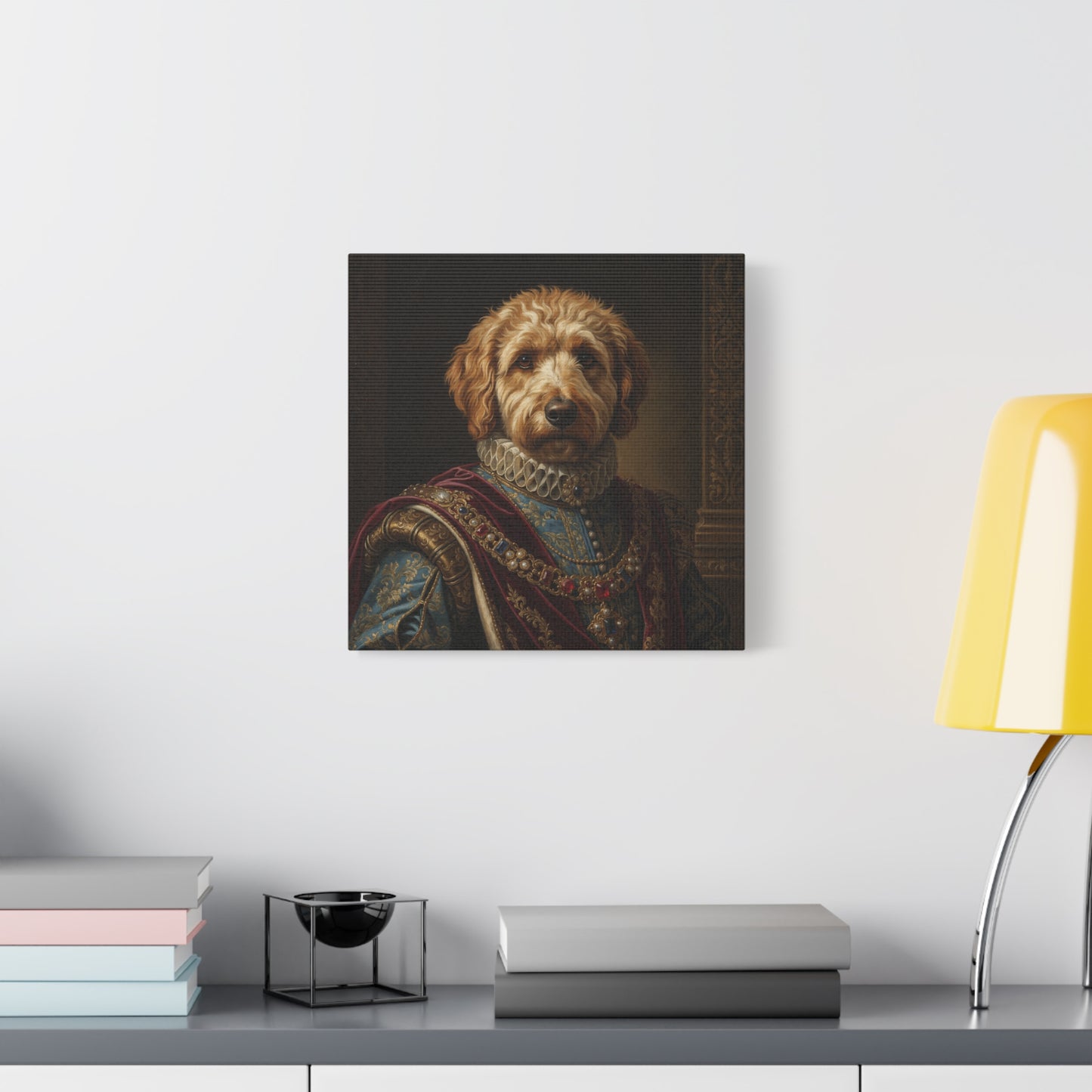 Labradoodle Renaissance Pet Portrait Canvas, Dog Wall Art, Home Décor, Pet Lovers Gift, Animal Artwork, Canine Decor