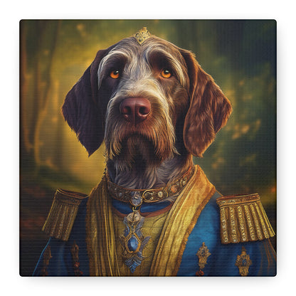 German Wirehaired Pointer Dog Pet Portrait Renaissance - Canvas, wall art, wall print, dog portrait, dog art