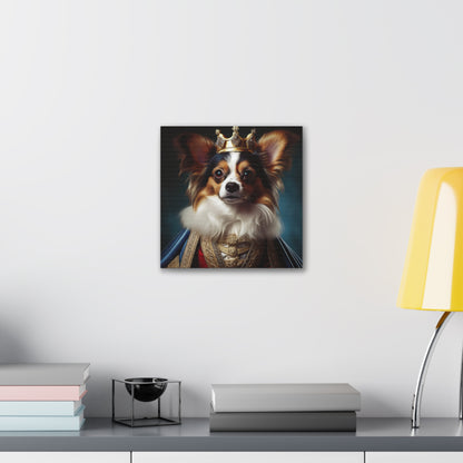 Papillon Pet Portrait Renaissance on Canvas, wall art, wall print, dog portrait, dog art