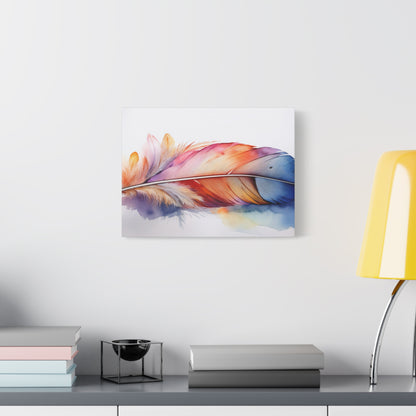 Rainbow Feather Watercolor Canvas Print - 3 | Elegant Wall Art & Prints | Unique Home Decor | Wall Print | Wall Art