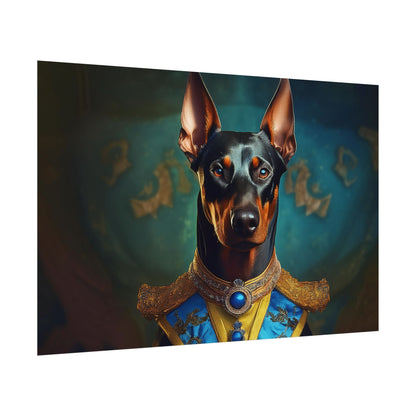 Doberman Pinscher Renaissance  Dog Pet Portrait Print | Wall Art | Wall Print | Dog Art