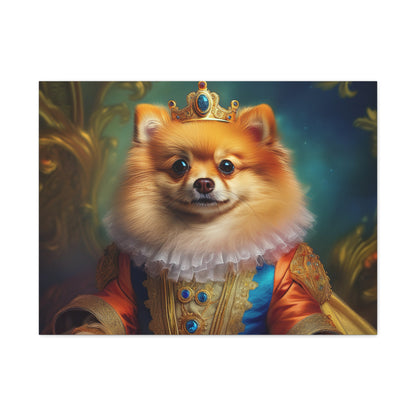 Pomeranian  Renaissance  Pet Portrait - Canvas - dog art, dog portait, wall art, wall print