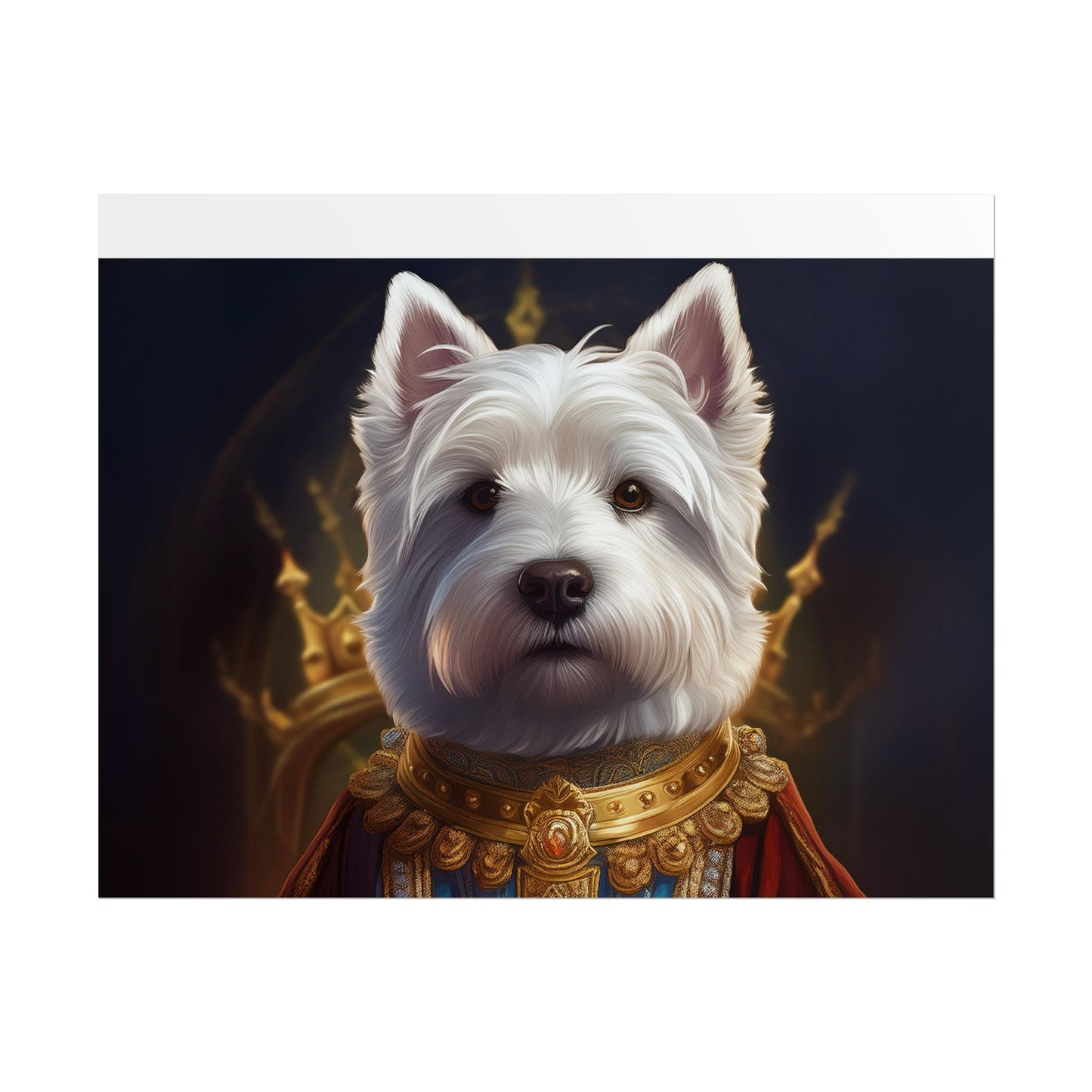 West Highland White Terrier Dog Renaissance Pet Portrait Print, West Highland White Terrier Art Print, Dog Wall Art, Wall Print, Wall Art
