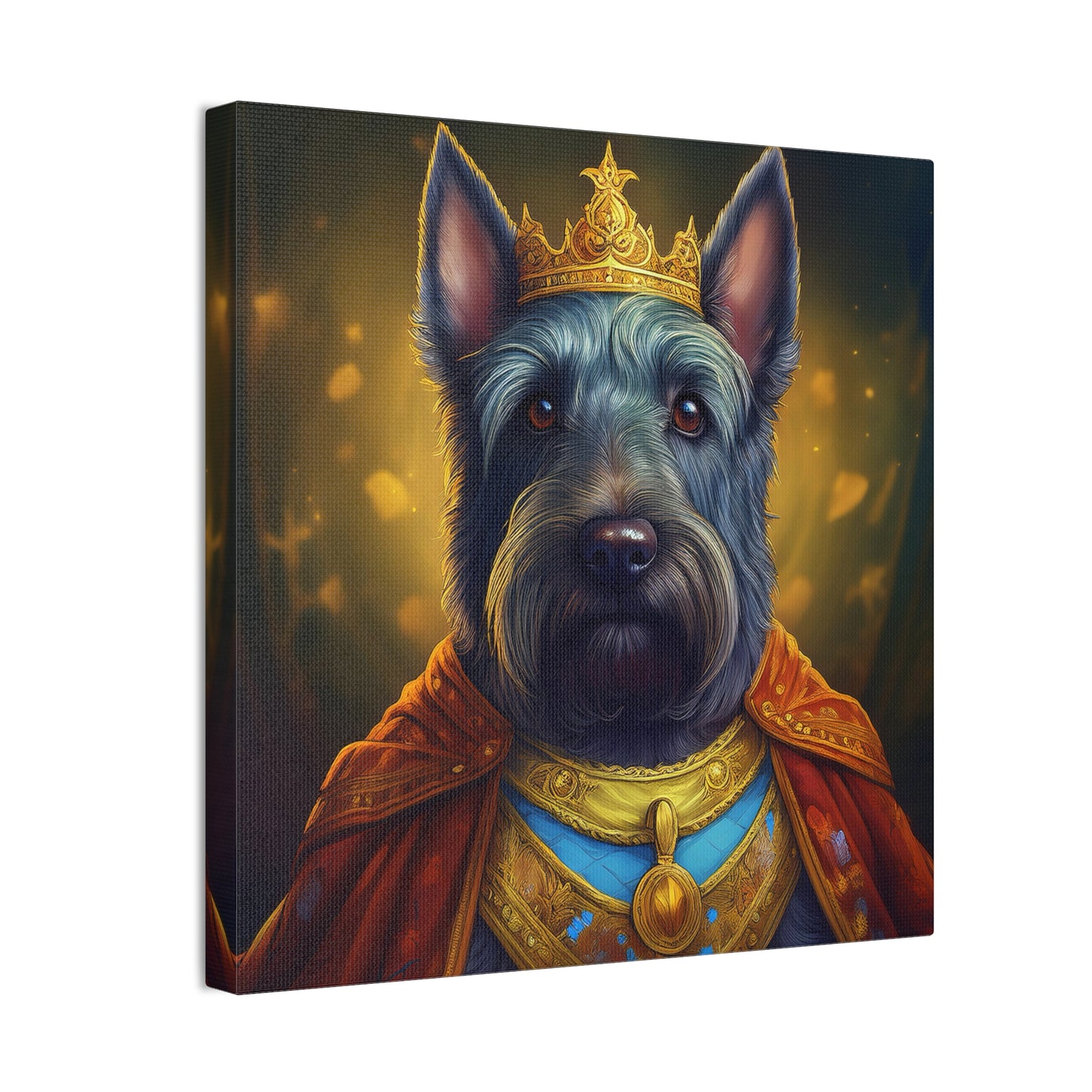 Scottish Terrier Renaissance Pet Portrait on Canvas | Wall art, wall print, dog portrait, dog art