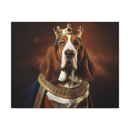 Bassett Hound Renaissance Pet Portrait on Canvas | Wall art | wall print | Dog Art