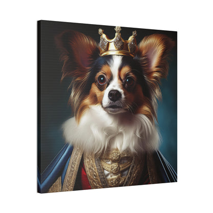 Papillon Pet Portrait Renaissance on Canvas, wall art, wall print, dog portrait, dog art