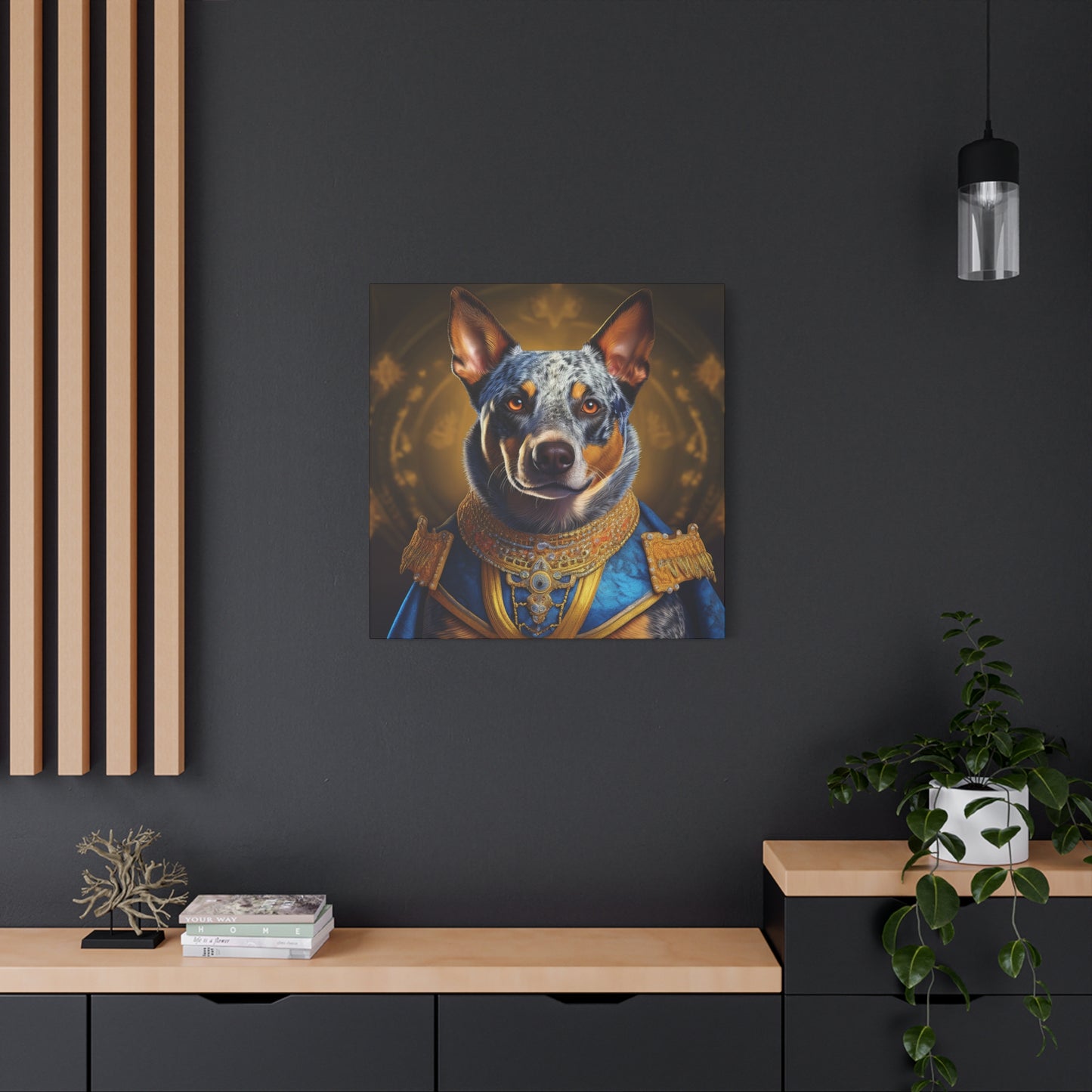 Australian Cattle Dog Renaissance Pet Portrait on Canvas | wall art |  wall print