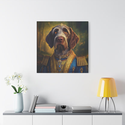 German Wirehaired Pointer Dog Pet Portrait Renaissance - Canvas, wall art, wall print, dog portrait, dog art