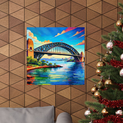 Sydney Harbour Bridge  Australia Painting Print | Wall Art | Wall Print