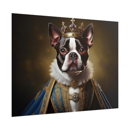 Boston Terrier Renaissance Dog Portrait Art Print, Wall Decor Gift, Animal Lover Home Decor, Dog Wall Art