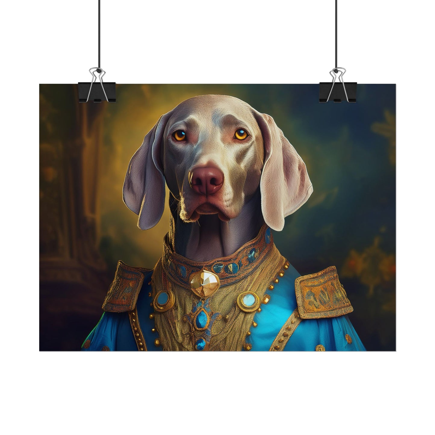 Weimaraner Renaissance Pet Portrait Print, wall print, wall art, Animal Lover Home Decor, Dog Wall Art