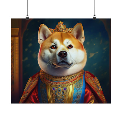 Akita Renaissance Dog Pet Portrait Art Print,  Dog Lover Wall Art, Animal Artwork, Canine Decor, Dog Memorial Gift