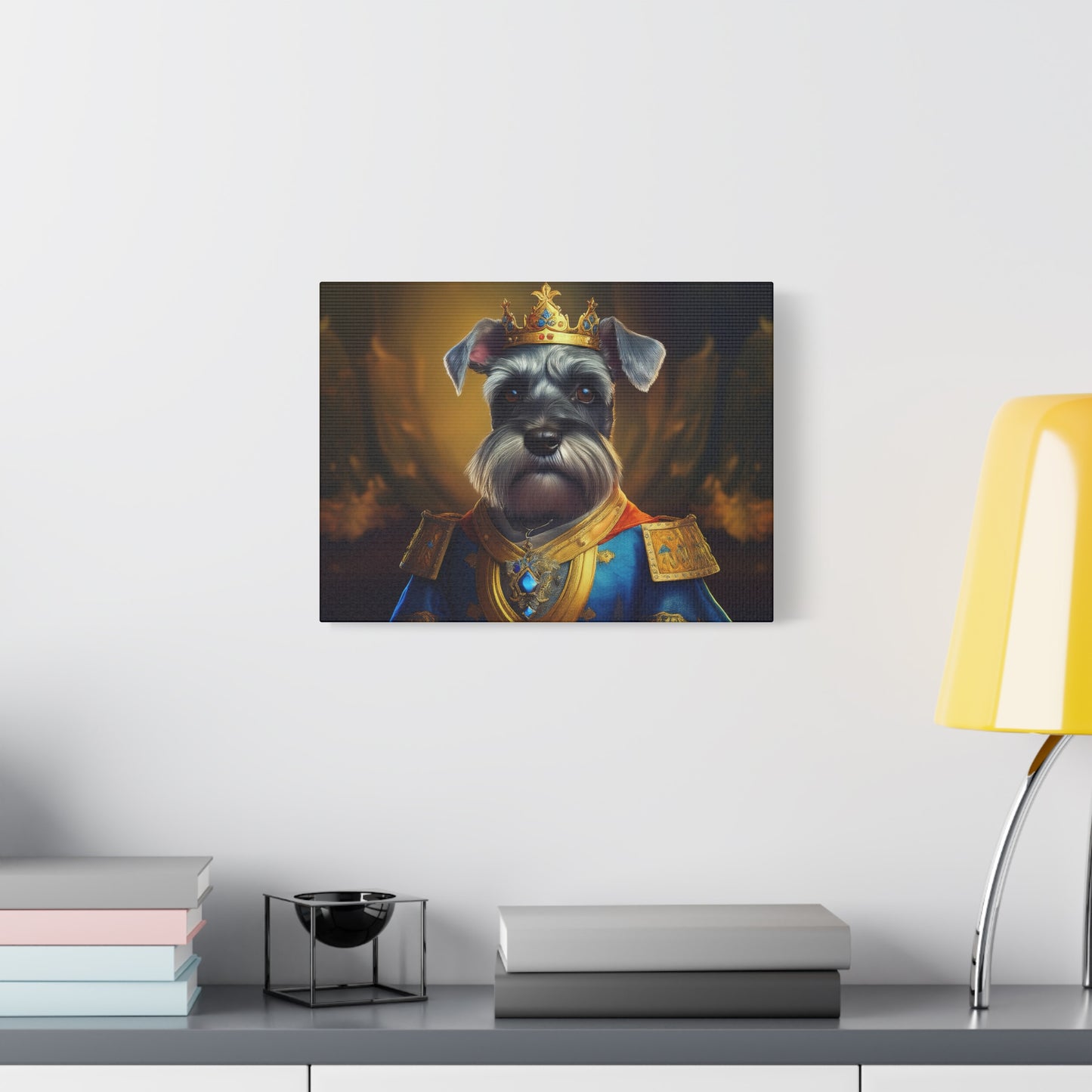 Miniature Schnauzer Renaissance Pet Portrait on Canvas | wall art | wall print | dog art