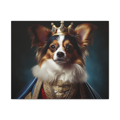 Papillon Pet Portrait Renaissance on Canvas, wall art, wall print, dog portrait, dog art