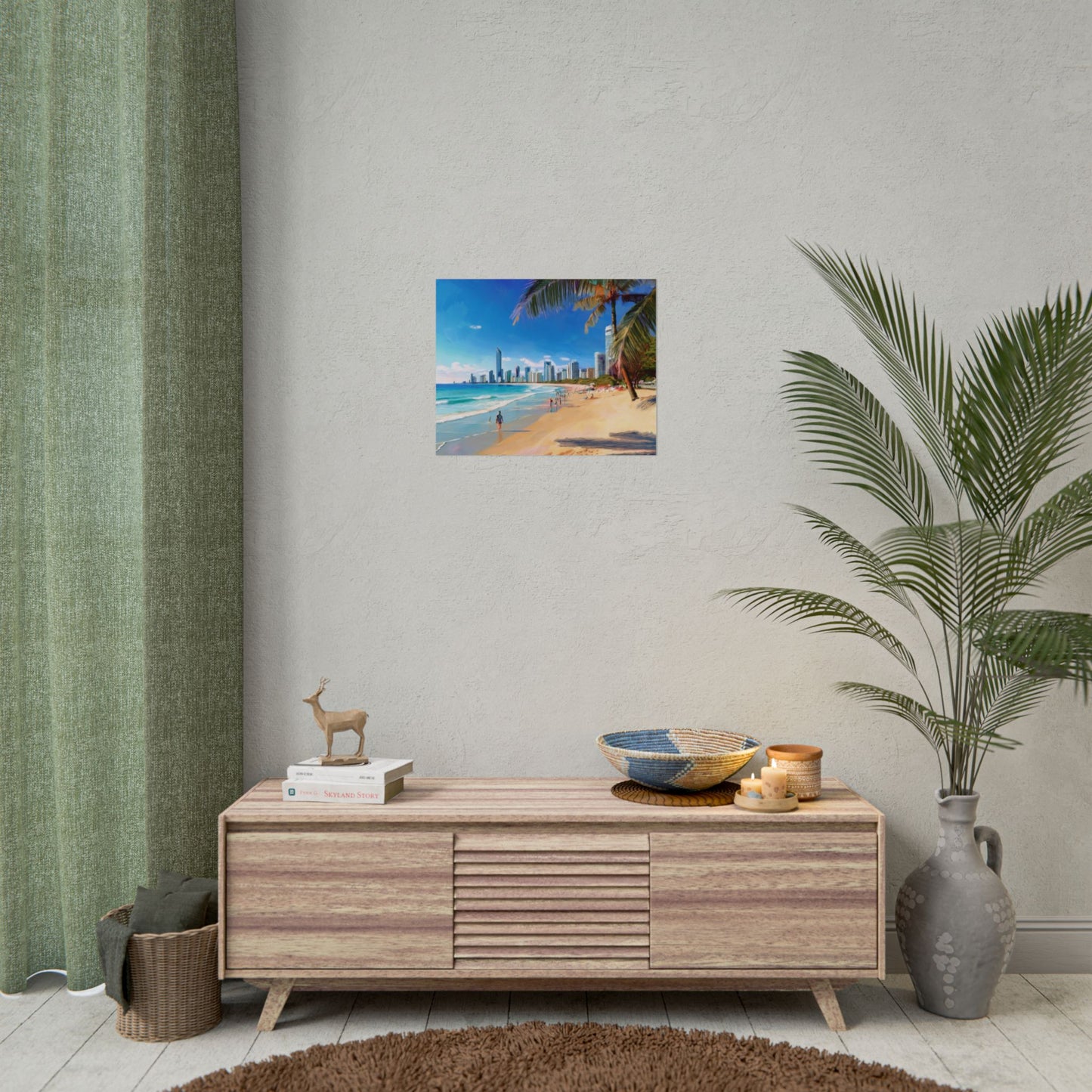 Surfers Paradise Beach Australia Coastal Print | Style 1 | Wall Art | Wall Print