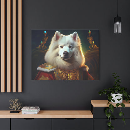 Samoyed Renaissance Pet Portrait on Canvas, wall art, wall print, dog portrait, dog art