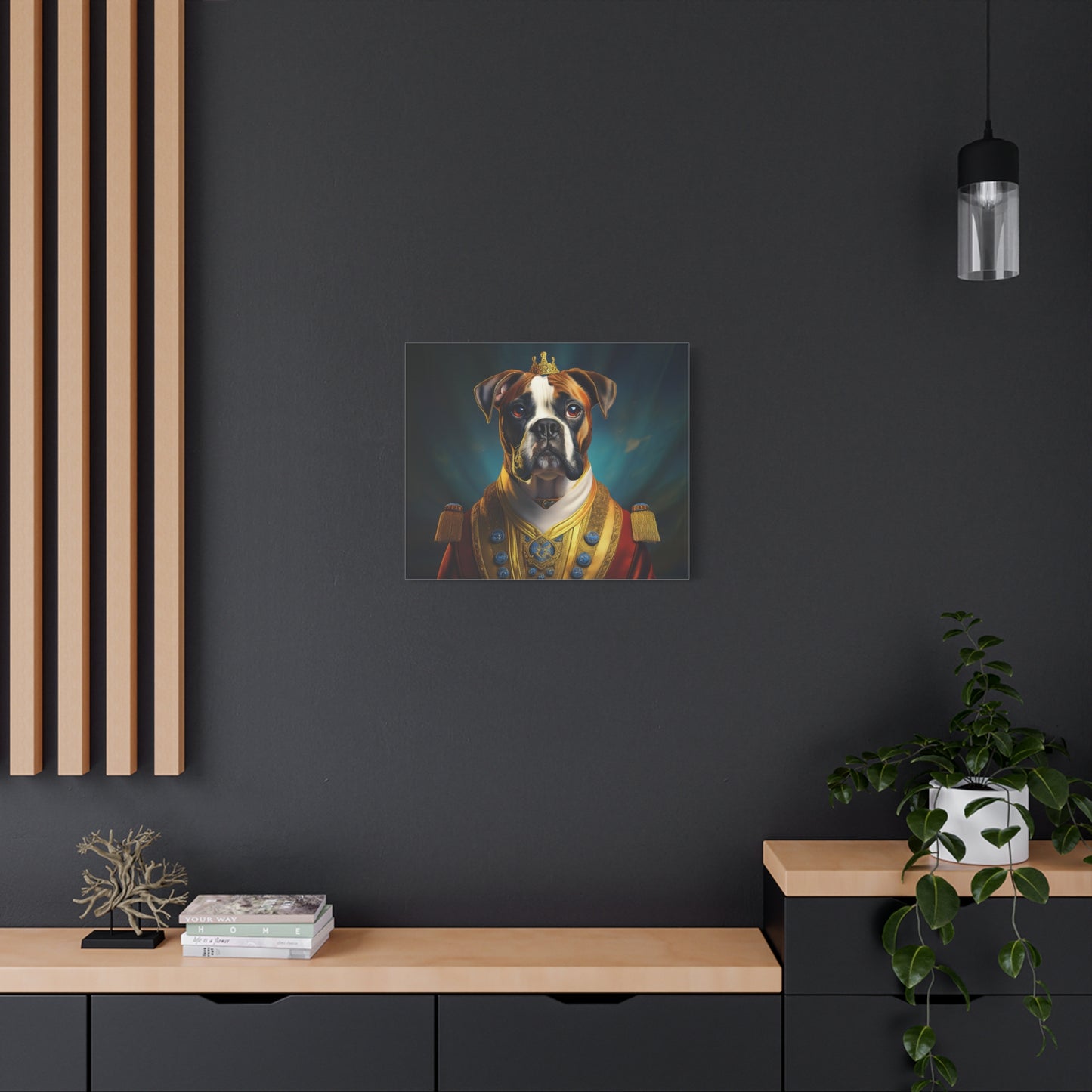 Boxer Renaissance Pet Portrait  on Canvas, wall art, wall print, dog portrait, dog art