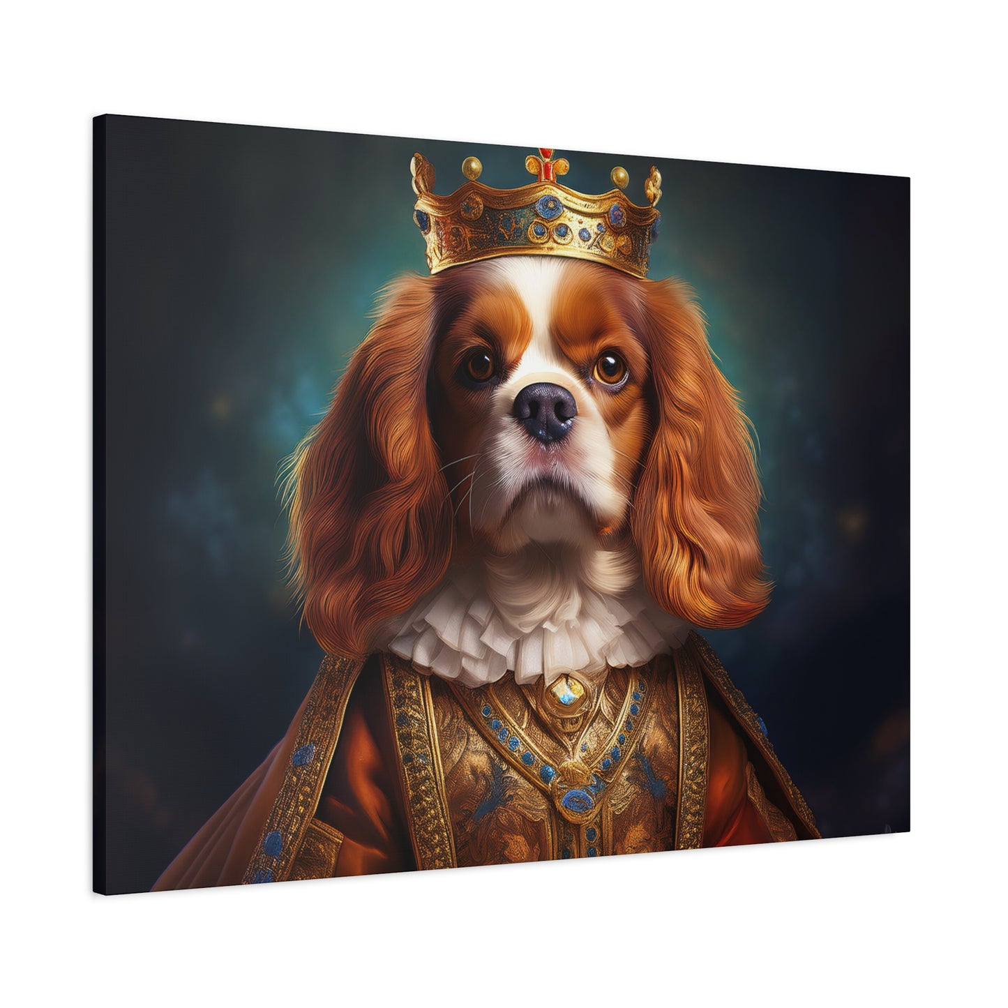 Cavalier King Charles Spaniel Renaissance Pet Portrait on Canvas | Wall art | wall print