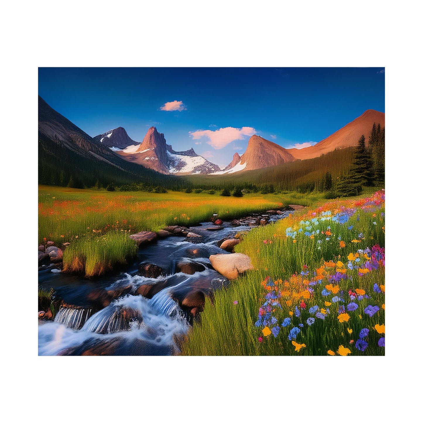 Rocky Mountains Mountain Flora  Art Print | Wall Art | Wall Print | Mountains Wall Art