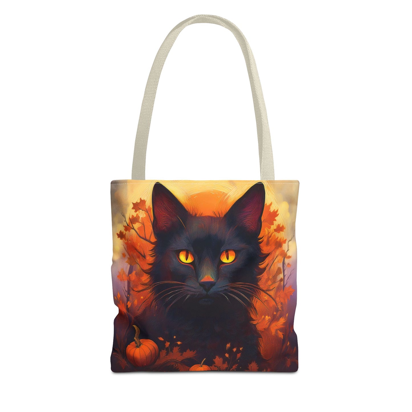 Spooky Black Cat Halloween Tote Bag, Halloween Home Decor Candy Bag, Ultimate Trick or Treat Bag