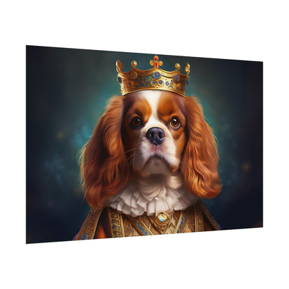 Cavalier King Charles Spaniel Art Pet Portrait Print, Renaissance, Wall Print, Wall Art