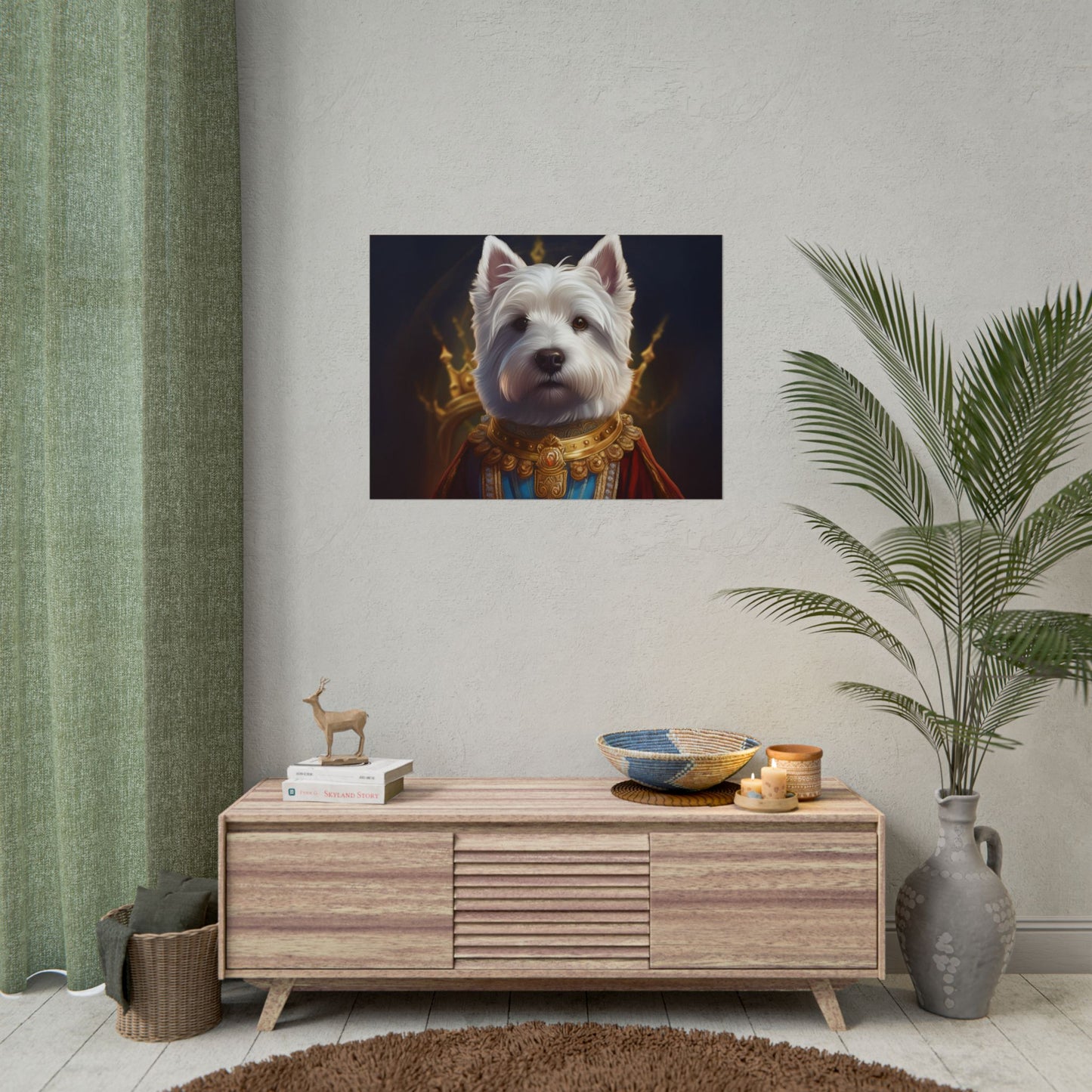 West Highland White Terrier Dog Renaissance Pet Portrait Print, West Highland White Terrier Art Print, Dog Wall Art, Wall Print, Wall Art