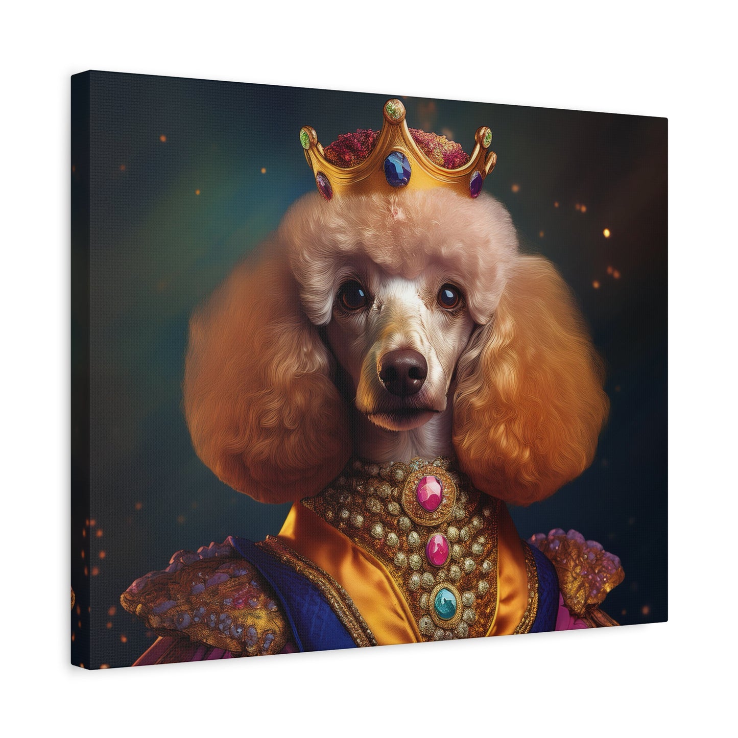 Poodle Pet Dog Renaissance Portrait on Canvas | Wall art | wall print