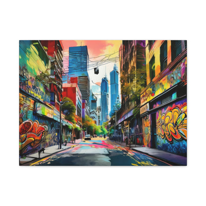 Melbourne Street Graffiti Australia Canvas Art | Style 1 | Wall Art | Wall Print