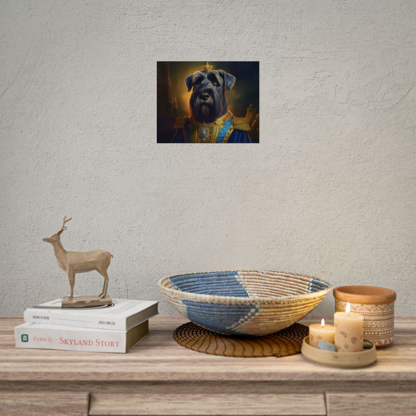 Giant Schnauzer Pet Renaissance Portrait Print, Dog Lover Wall Print | Wall Art | Wall Print