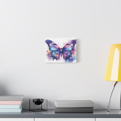 Blue & Purple Butterfly Alcohol Ink Canvas Art | Butterfly Decor | Wall Art | Wall Print