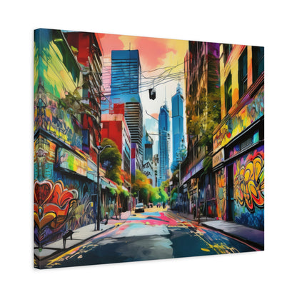 Melbourne Street Graffiti Australia Canvas Art | Style 1 | Wall Art | Wall Print