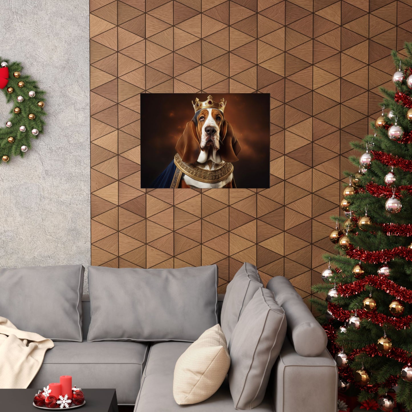 Bassett Hound Renaissance Dog Portrait Art Print, Wall Decor Gift, Animal Lover Home Decor, Dog Wall Art
