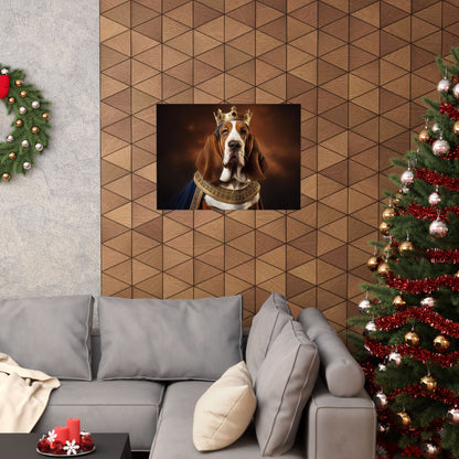 Bassett Hound Renaissance Dog Portrait Art Print, Wall Decor Gift, Animal Lover Home Decor, Dog Wall Art