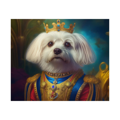 Maltese Renaissance Dog Portrait Wall Print | Art Print | Wall Decor | Dog Wall Art