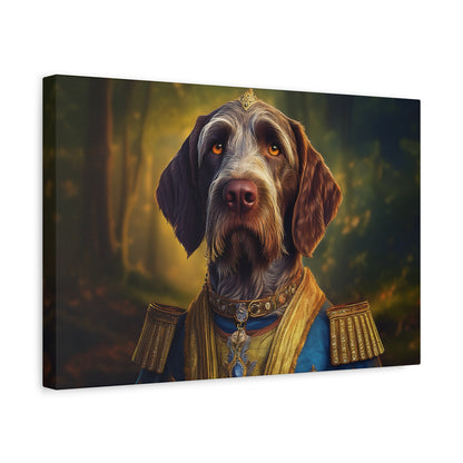 German Wirehaired Pointer Dog Pet Portrait Renaissance - Canvas, wall art, wall print, dog portrait, dog art