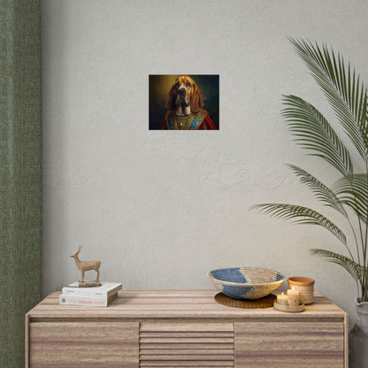 Bloodhound Renaissance Dog Portrait Art Print, Wall Decor Gift, Animal Lover Home Decor, Dog Wall Art